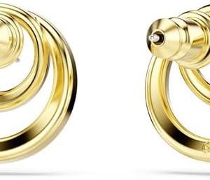 Swarovski Hyperbola Kollektion, Rundschliff, Weiß, Goldfarben beschichtet Hyperbola Ohrstecker