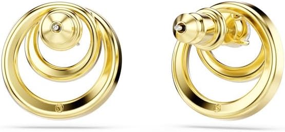 Swarovski Hyperbola Kollektion, Rundschliff, Weiß, Goldfarben beschichtet Hyperbola Ohrstecker