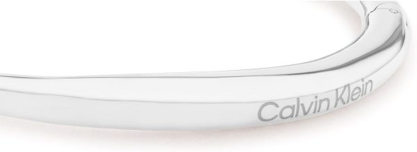 Calvin Klein Bangle Armband für Damen Kollektion ELONGATED DROPS aus Edelstahl - Erhältlich in Silber oder Gold Argento (Silver)
