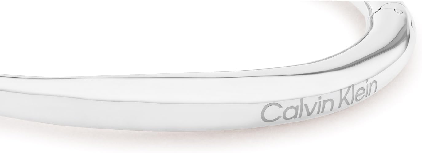 Calvin Klein Bangle Armband für Damen Kollektion ELONGATED DROPS aus Edelstahl - Erhältlich in Silber oder Gold Argento (Silver)
