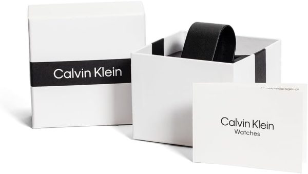 Calvin Klein Analog Quarzuhr für Damen Kollektion CK Pulse mit Edelstahl-Mesh-Gliederarmband Silver And Gold