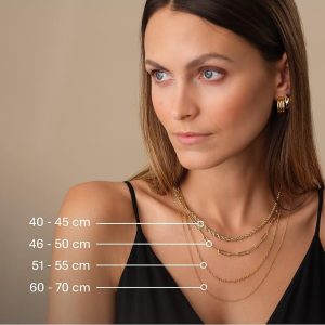 JETTE Damen-Kette 925er Silber 30 Zirkonia 32018223 gelbgold One Size