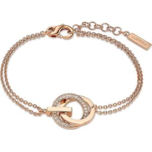 JETTE Damen-Armband 925er Silber 30 Zirkonia 32018222 roségold One Size