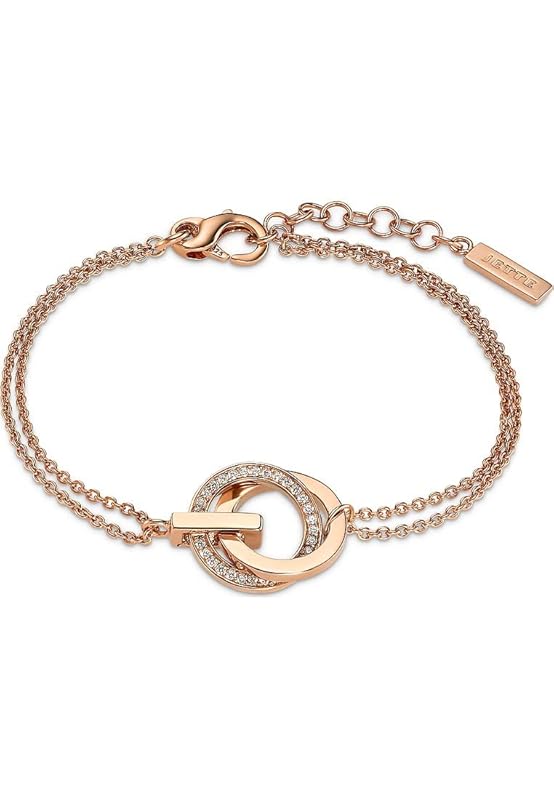 JETTE Damen-Armband 925er Silber 30 Zirkonia 32018222 roségold One Size
