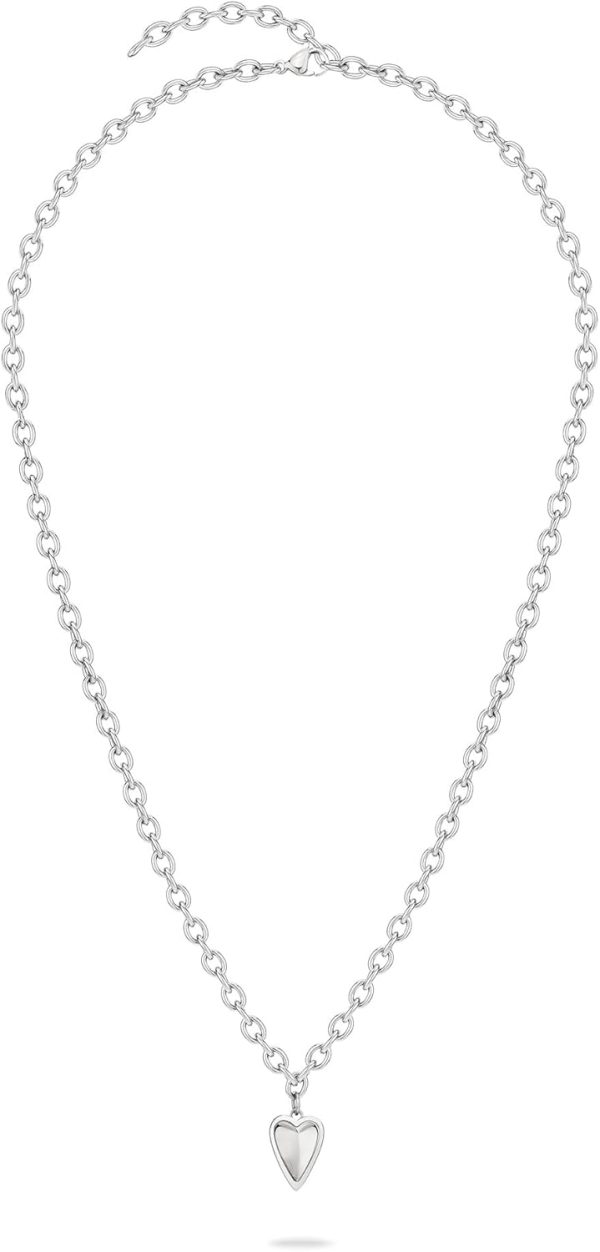 LIEBESKIND BERLIN Damen Schmuck mit Herz - Funkelnde Kette Silber
