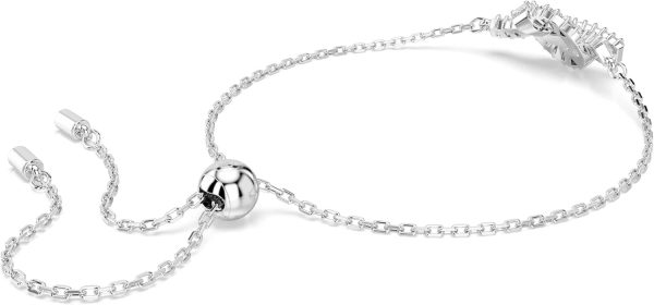 Swarovski Matrix Kollektion, Knoten, Weiß, Rhodiniert Matrix Armband