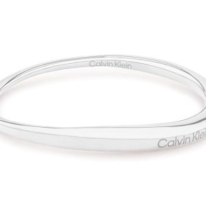 Calvin Klein Bangle Armband für Damen Kollektion ELONGATED DROPS aus Edelstahl - Erhältlich in Silber oder Gold Argento (Silver)