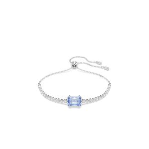 Swarovski Matrix Kollektion Tennis Armbänder Rhodiniert Blau