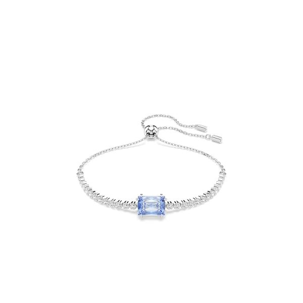Swarovski Matrix Kollektion Tennis Armbänder Rhodiniert Blau