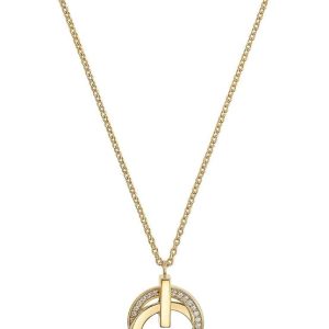 JETTE Damen-Kette 925er Silber 30 Zirkonia 32018223 gelbgold One Size