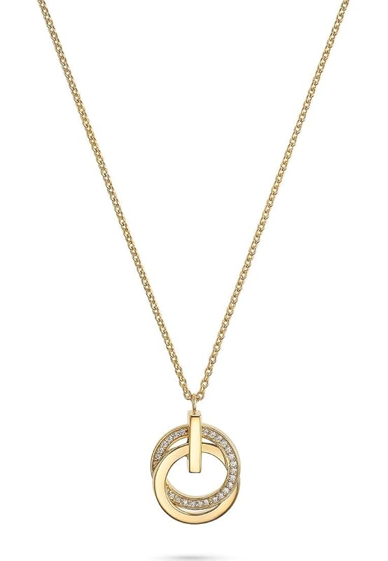 JETTE Damen-Kette 925er Silber 30 Zirkonia 32018223 gelbgold One Size
