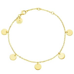 Purelei Kalea Armband – Elegantes, verspieltes Damen Armband mit Plättchen – Edelstahl – Verstellbare Länge 16/17,5/19 cm – Hawaiianisch inspiriert & wasserfest Gold