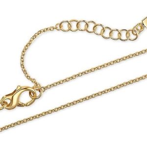 JETTE Damen-Kette 925er Silber 30 Zirkonia 32018223 gelbgold One Size