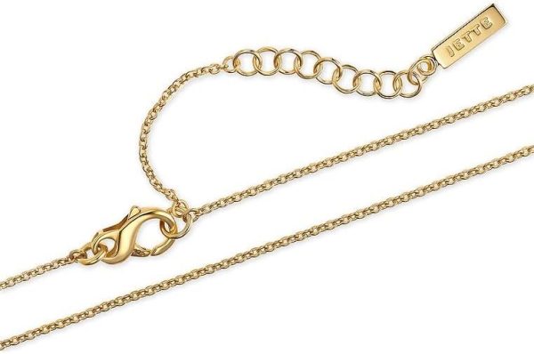 JETTE Damen-Kette 925er Silber 30 Zirkonia 32018223 gelbgold One Size