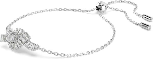 Swarovski Matrix Kollektion, Knoten, Weiß, Rhodiniert Matrix Armband