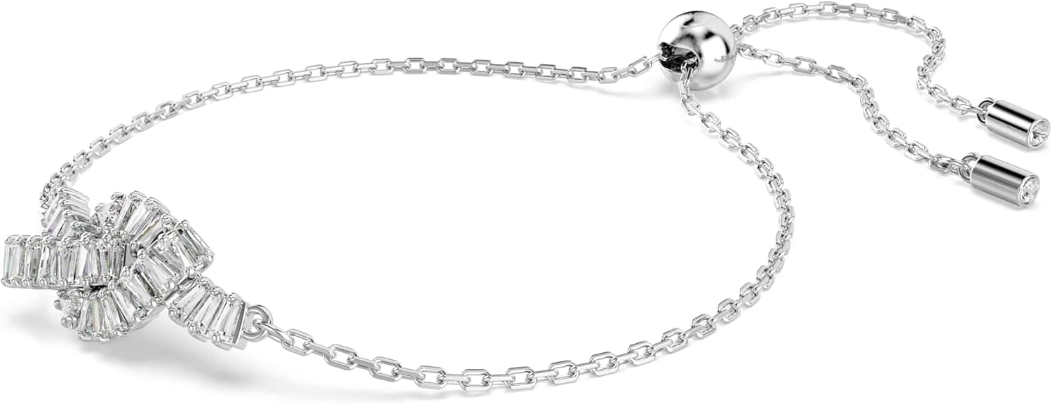 Swarovski Matrix Kollektion, Knoten, Weiß, Rhodiniert Matrix Armband