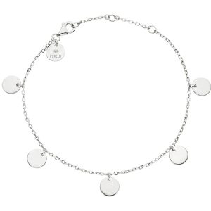 Purelei Kalea Armband – Elegantes, verspieltes Damen Armband mit Plättchen – Edelstahl – Verstellbare Länge 16/17,5/19 cm – Hawaiianisch inspiriert & wasserfest Silber