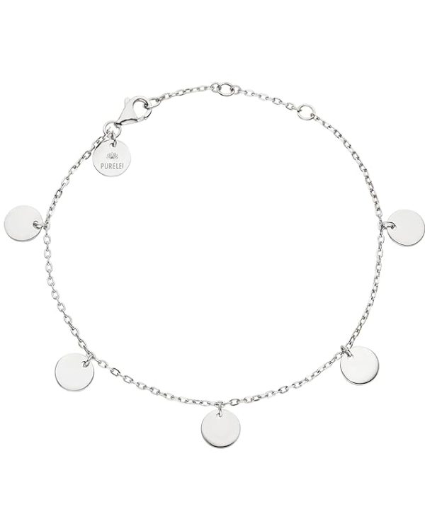 Purelei Kalea Armband – Elegantes, verspieltes Damen Armband mit Plättchen – Edelstahl – Verstellbare Länge 16/17,5/19 cm – Hawaiianisch inspiriert & wasserfest Silber
