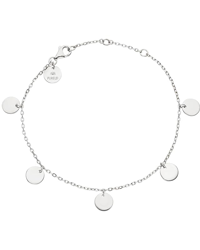 Purelei Kalea Armband – Elegantes, verspieltes Damen Armband mit Plättchen – Edelstahl – Verstellbare Länge 16/17,5/19 cm – Hawaiianisch inspiriert & wasserfest Silber