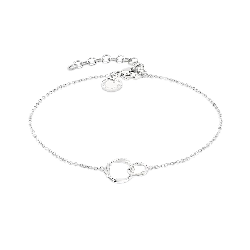 LIEBESKIND BERLIN Damen Infinity Schmuck – Elegante Ketten und Armbänder mit organisch geformten Infinity-Anhängern aus Edelstahl Armband Silber Infinity
