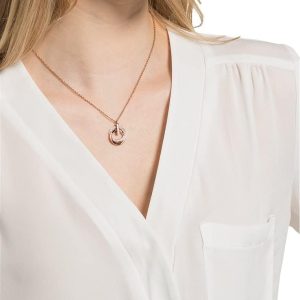 JETTE Damen-Kette 925er Silber 30 Zirkonia 32018223 roségold One Size