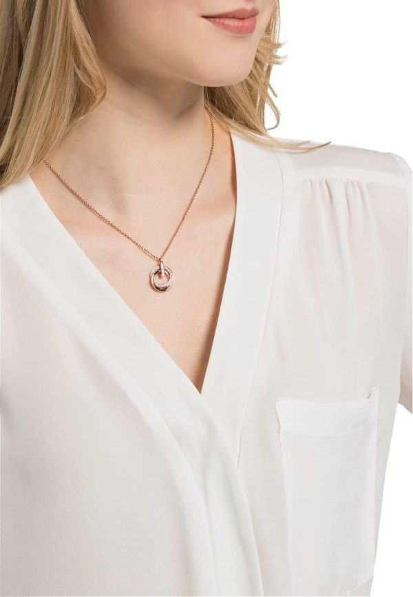 JETTE Damen-Kette 925er Silber 30 Zirkonia 32018223 roségold One Size
