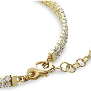 JETTE Damen-Armband 925er Silber 123 Zirkonia 32017440 gelbgold One Size