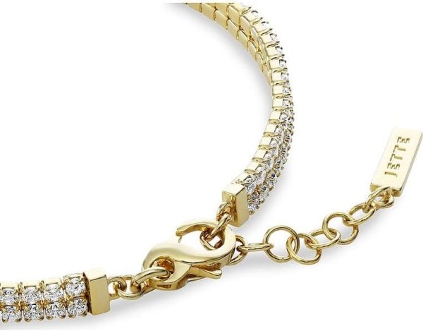 JETTE Damen-Armband 925er Silber 123 Zirkonia 32017440 gelbgold One Size