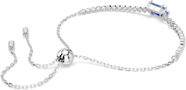 Swarovski Matrix Kollektion Tennis Armbänder Rhodiniert Blau