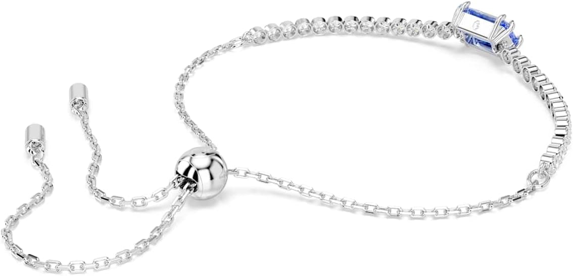 Swarovski Matrix Kollektion Tennis Armbänder Rhodiniert Blau