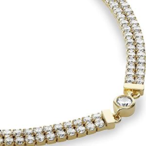 JETTE Damen-Armband 925er Silber 123 Zirkonia 32017440 gelbgold One Size