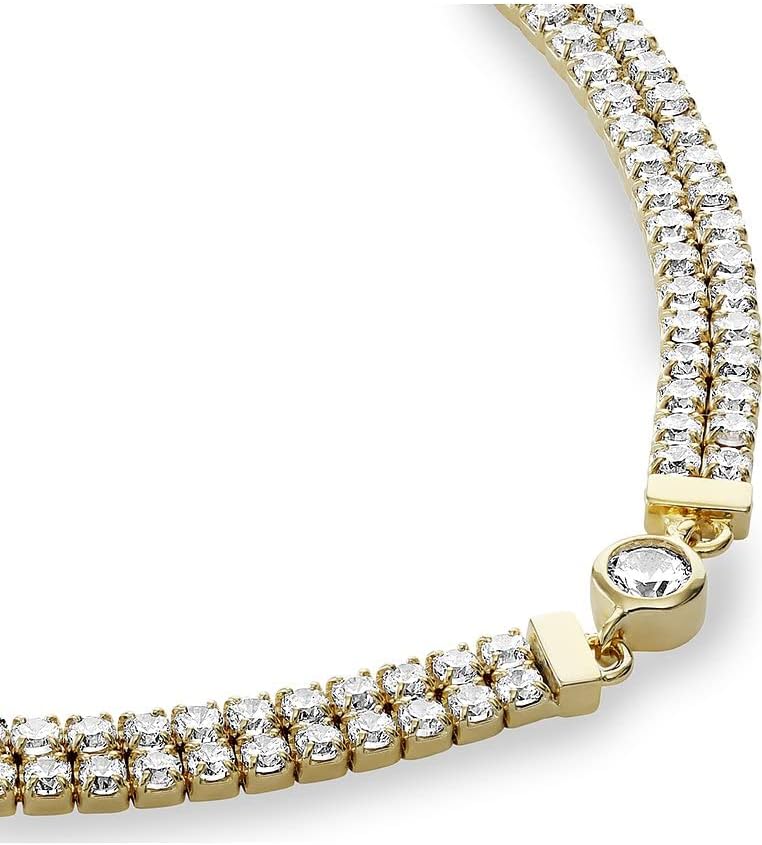 JETTE Damen-Armband 925er Silber 123 Zirkonia 32017440 gelbgold One Size