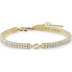 JETTE Damen-Armband 925er Silber 123 Zirkonia 32017440 gelbgold One Size