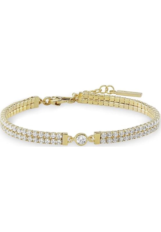 JETTE Damen-Armband 925er Silber 123 Zirkonia 32017440 gelbgold One Size