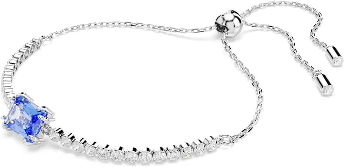 Swarovski Matrix Kollektion Tennis Armbänder Rhodiniert Blau