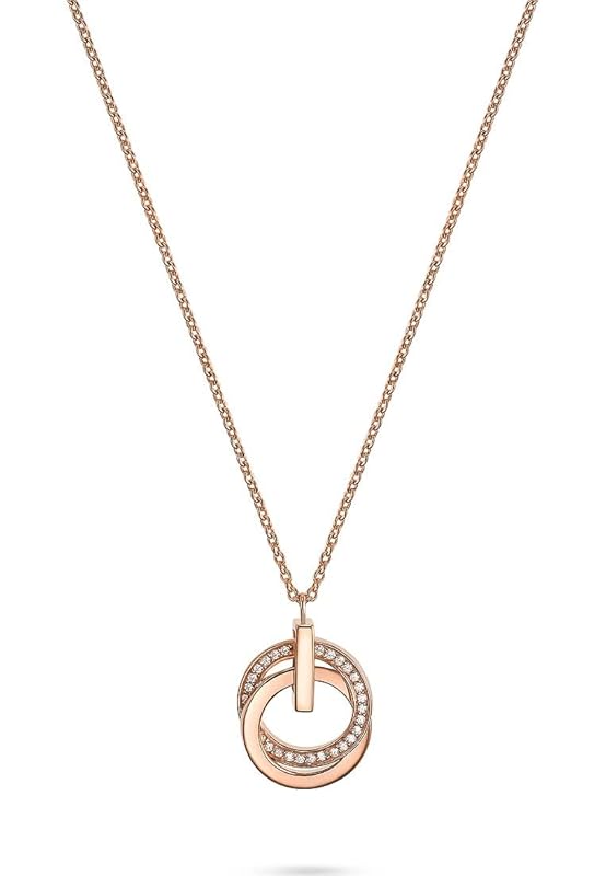 JETTE Damen-Kette 925er Silber 30 Zirkonia 32018223 roségold One Size
