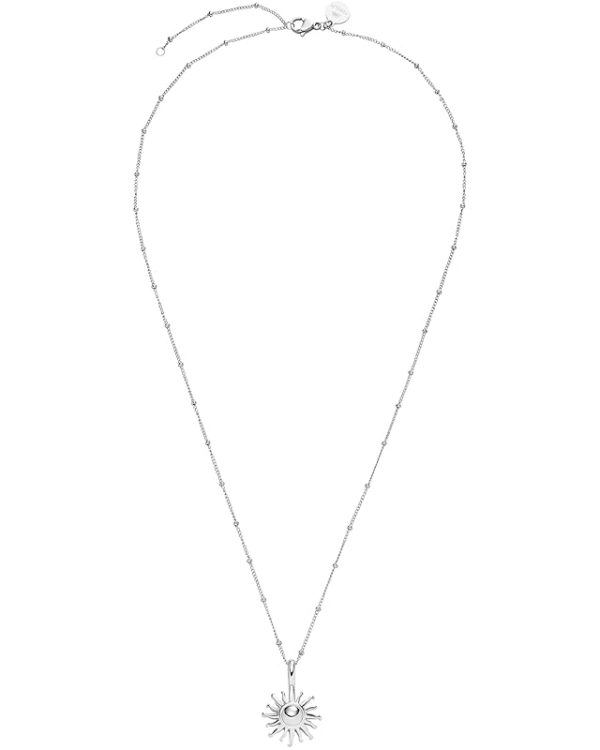 Purelei Sun Kette Damen – Halskette Damen aus langlebigem Edelstahl – Wasserfeste Kette mit Anhänger – 50-55 cm Länge verstellbar – Halskette für deinen individuellen Look Silber