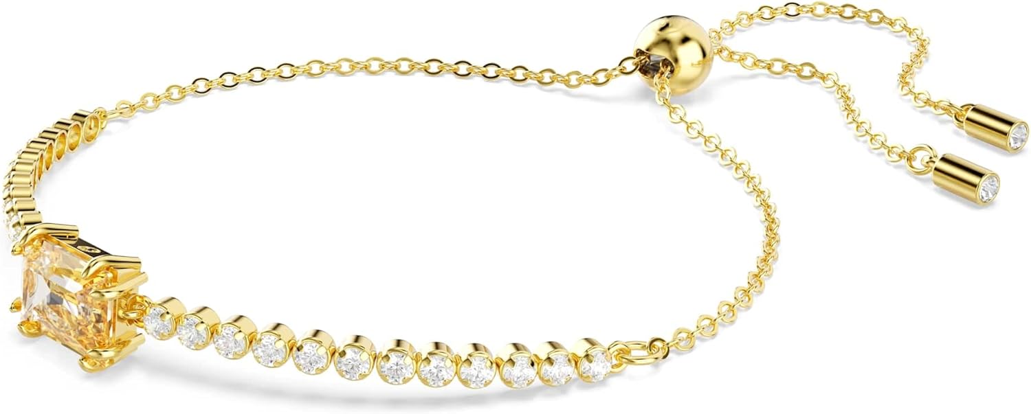 Swarovski Matrix Kollektion Tennis Armbänder Goldfarben plattiert Karamell