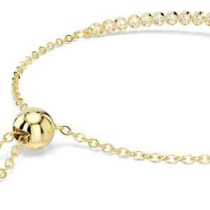 Swarovski Matrix Kollektion Tennis Armbänder Goldfarben plattiert Karamell