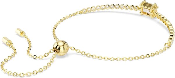 Swarovski Matrix Kollektion Tennis Armbänder Goldfarben plattiert Karamell