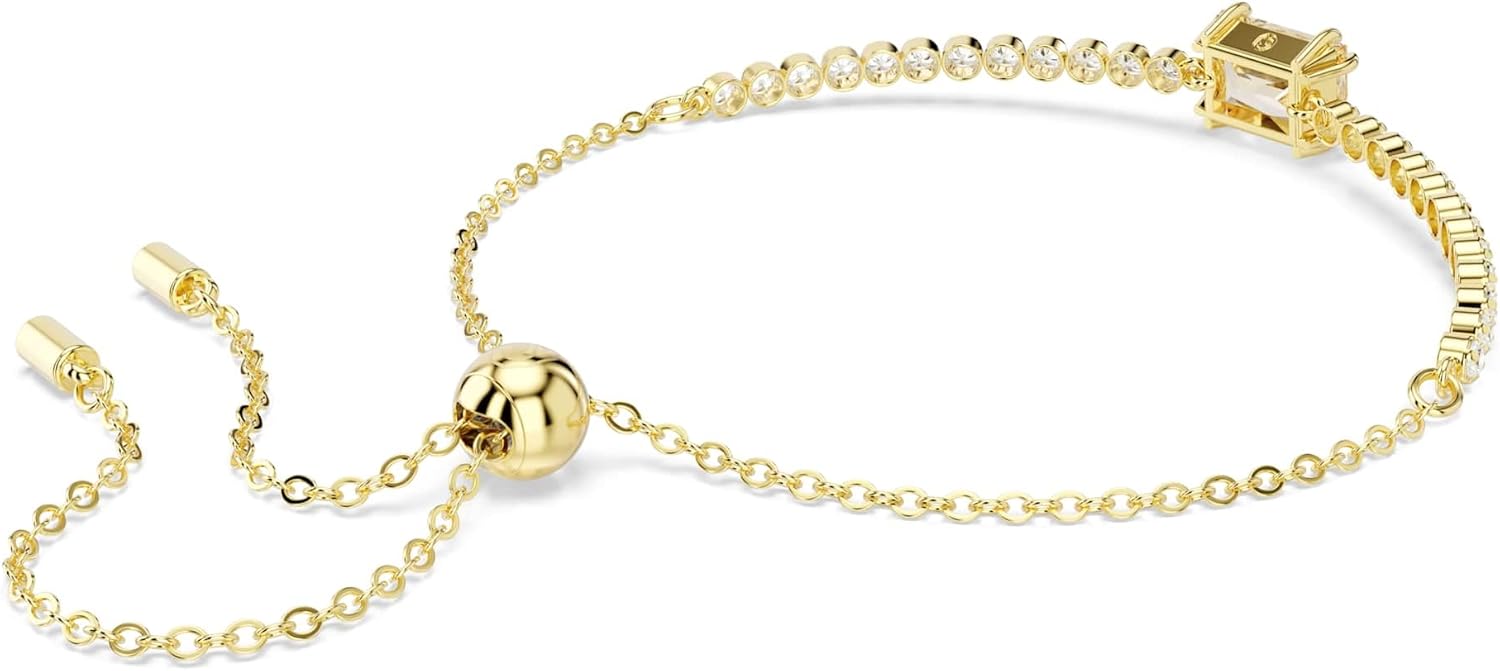 Swarovski Matrix Kollektion Tennis Armbänder Goldfarben plattiert Karamell