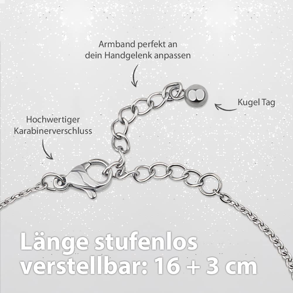BONNYBIRD® Wasserfestes Edelstahl Weltkugel Armband in Silber, Gold & Roségold, 100% Wasserfest & Hautverträglich, Perfektes Reise Geschenk für Weltenbummler BonnyWorld BonnyWorld Silber