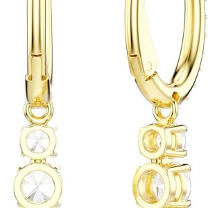 Swarovski Stilla Kollektion Hängeohrringe Goldfarben beschichtet Weiß