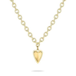 LIEBESKIND BERLIN Damen Schmuck mit Herz - Funkelnde Kette Gold