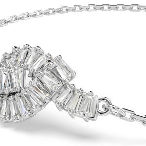Swarovski Matrix Kollektion, Knoten, Weiß, Rhodiniert Matrix Armband