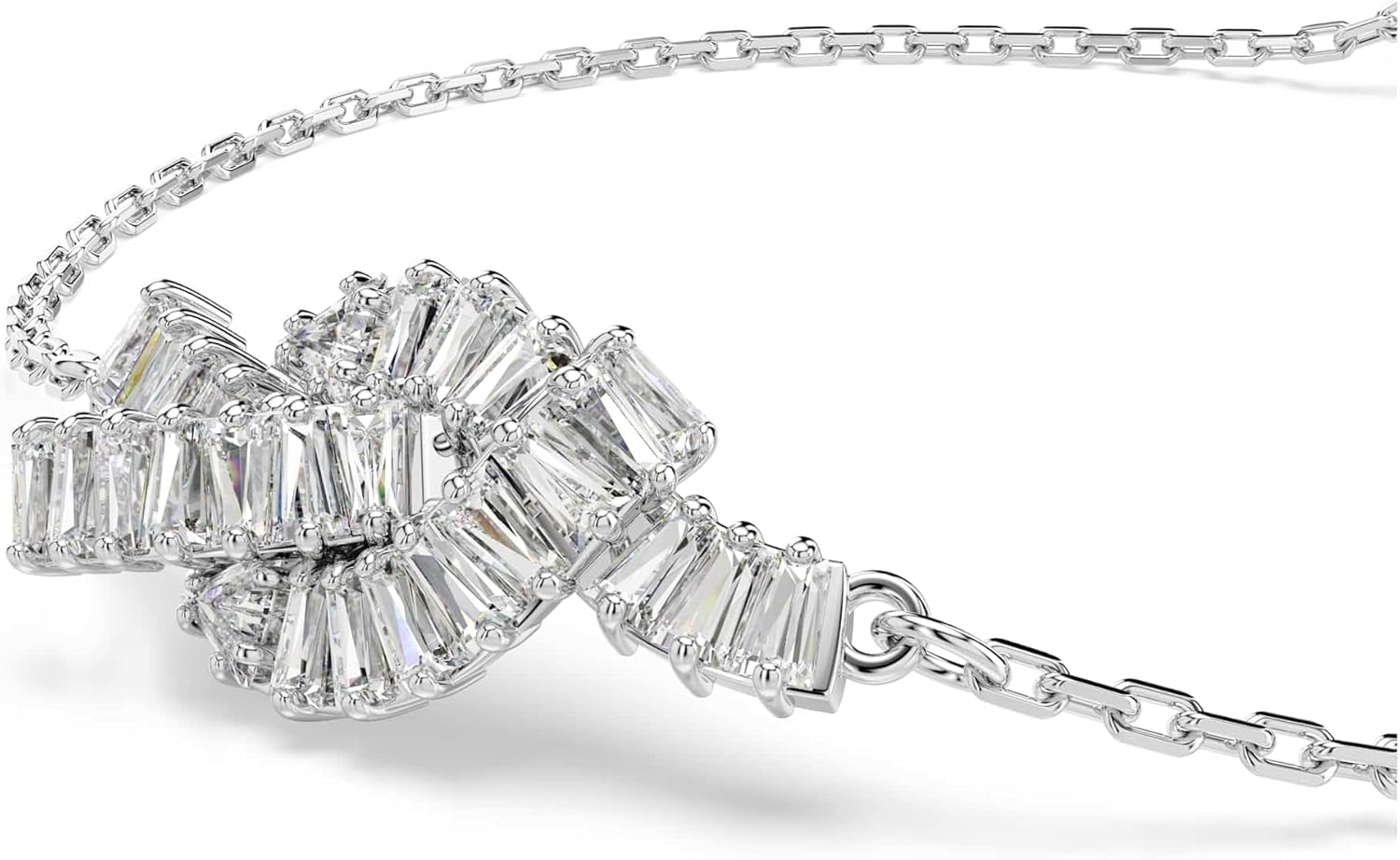 Swarovski Matrix Kollektion, Knoten, Weiß, Rhodiniert Matrix Armband
