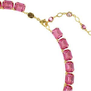 Swarovski Millenia Kollektion Halskette Millenia Tennis Halskette Goldfarben plattiert Rosa