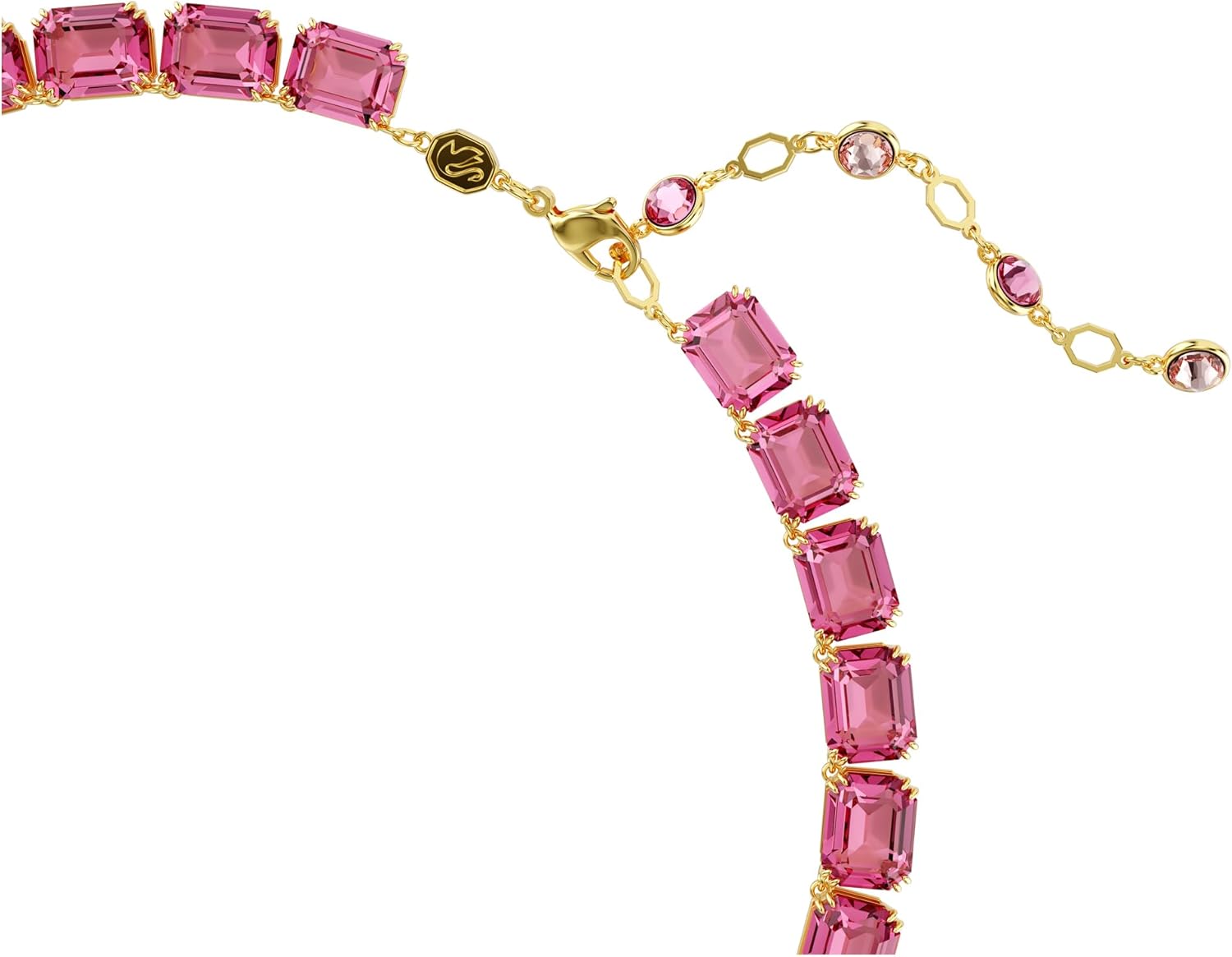 Swarovski Millenia Kollektion Halskette Millenia Tennis Halskette Goldfarben plattiert Rosa