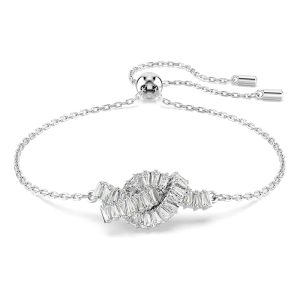 Swarovski Matrix Kollektion, Knoten, Weiß, Rhodiniert Matrix Armband