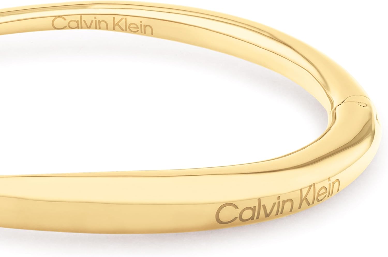 Calvin Klein Bangle Armband für Damen Kollektion ELONGATED DROPS aus Edelstahl - Erhältlich in Silber oder Gold Oro (Gold)